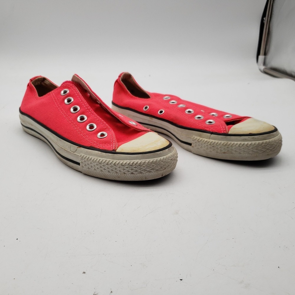 Converse All Star Shoes Mens Size 5 Pink Canvas Slip On Low Top Sneakers